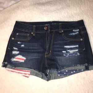 American Eagle Flag High Waisted Short